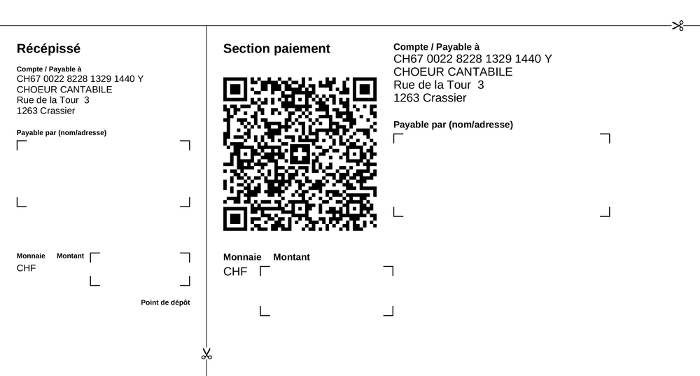 Cantabile QR bill